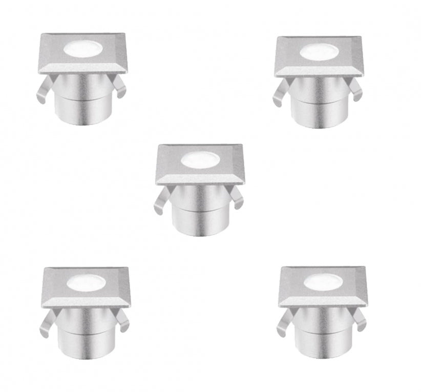 LED terrasverlichting - Vierkante modules - 3200K warm wit - IP67 - 5 stuks LED terrasverlichting - Vierkante modules - 3200K warm wit - IP67 - 5 stuks